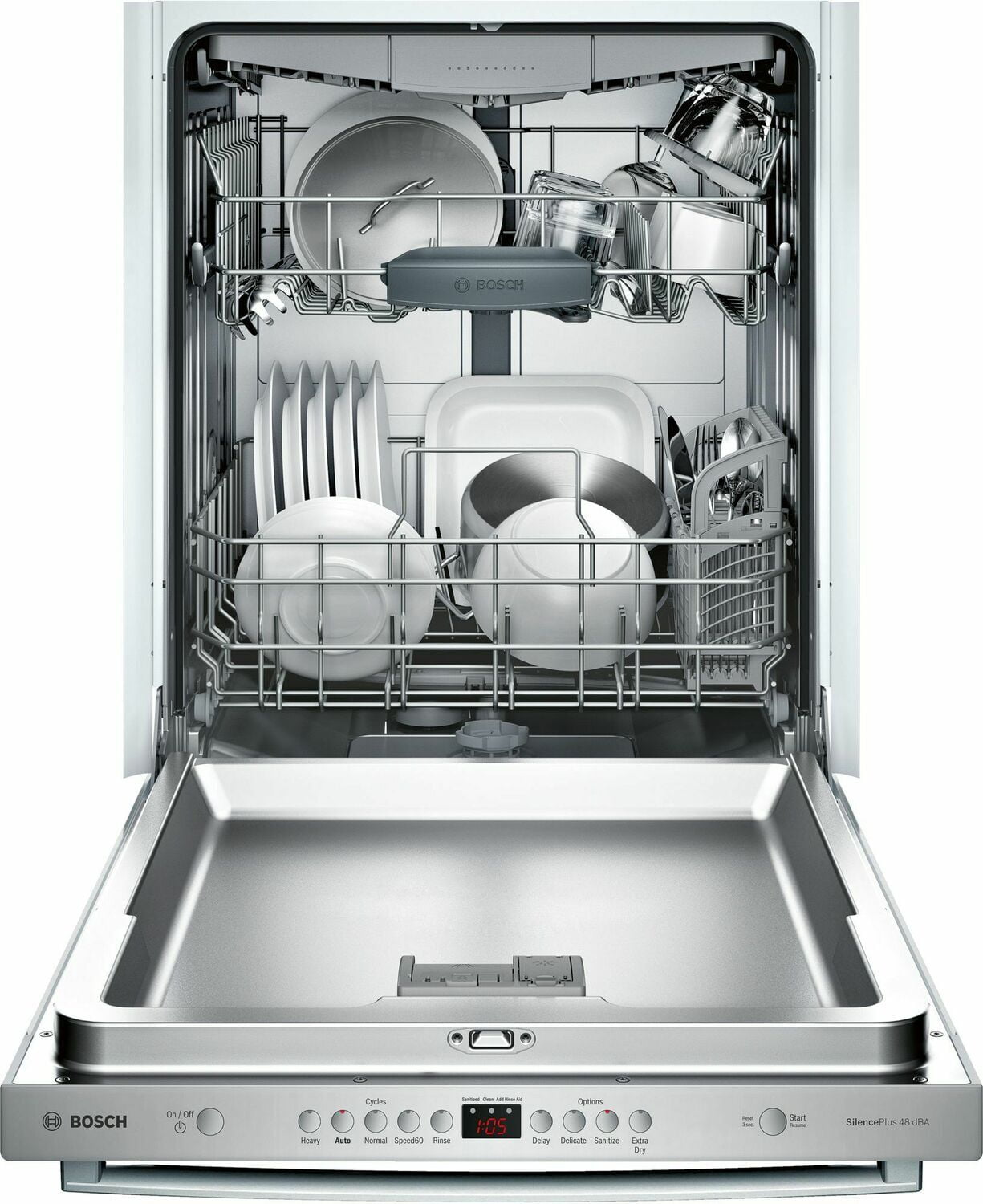 Bosch SHXM4AY55N 100 Series Dishwasher 24'' Stainless Steel Shxm4Ay55N