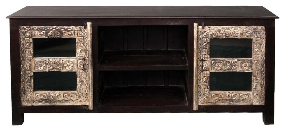 Bement Vintage TV Stand for 70 Inch TV   Farmhouse   Entertainment Centers And Tv Stands   by Sierra Living Concepts Inc  Houzz