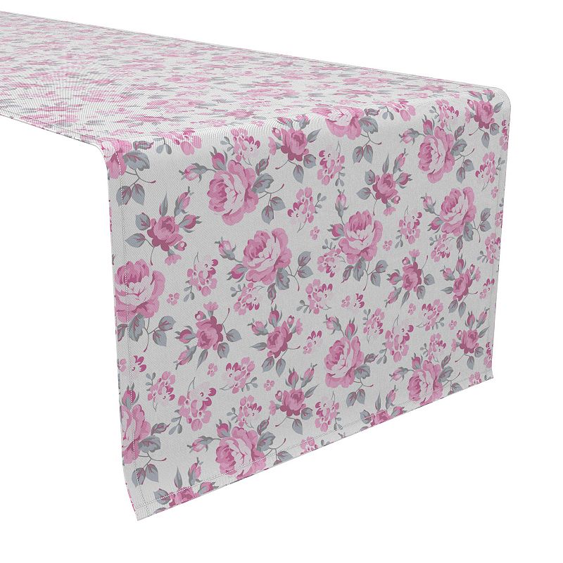 Table Runner， 100% Cotton， 16x90， Trendy Spring Floral