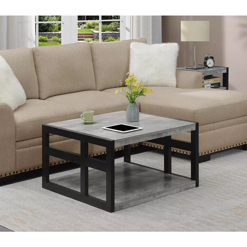 Convenience Concepts Monterey Square Coffee Table with Shelf