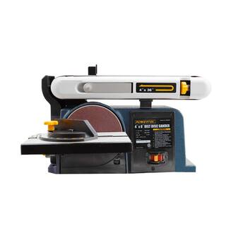 POWERTEC 4 in. x 36 in. Belt Sander with 6 in. Sanding Disc Belt Disc Sander for Woodworking BD4600