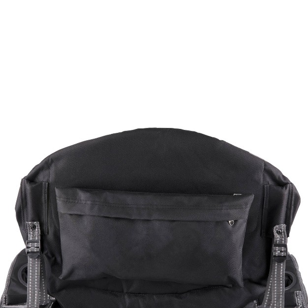 Picnic Time Reclining Camp Chair With Carrying Case Black