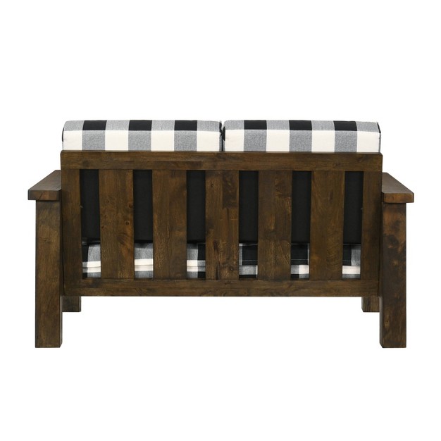 Jovie Gingham Rustic Loveseat Homes Inside Out