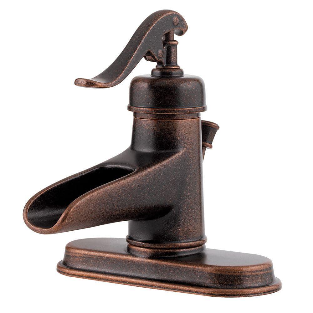 Pfister Ashfield 4 in Centerset SingleHandle Bathroom Faucet in Rustic Bronze