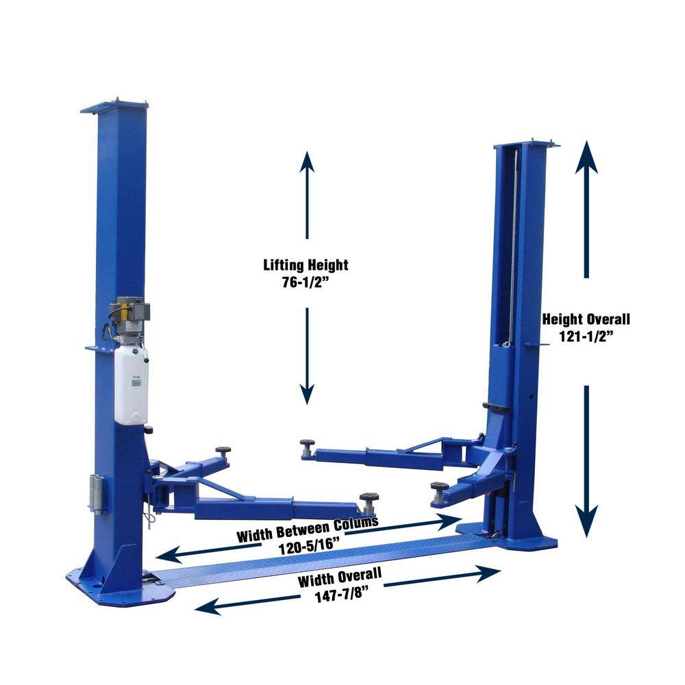 TUXEDO 2-Post Floor Plate Car Lift 12000 lbs. Capacity Heavy Duty Design TP12KFX