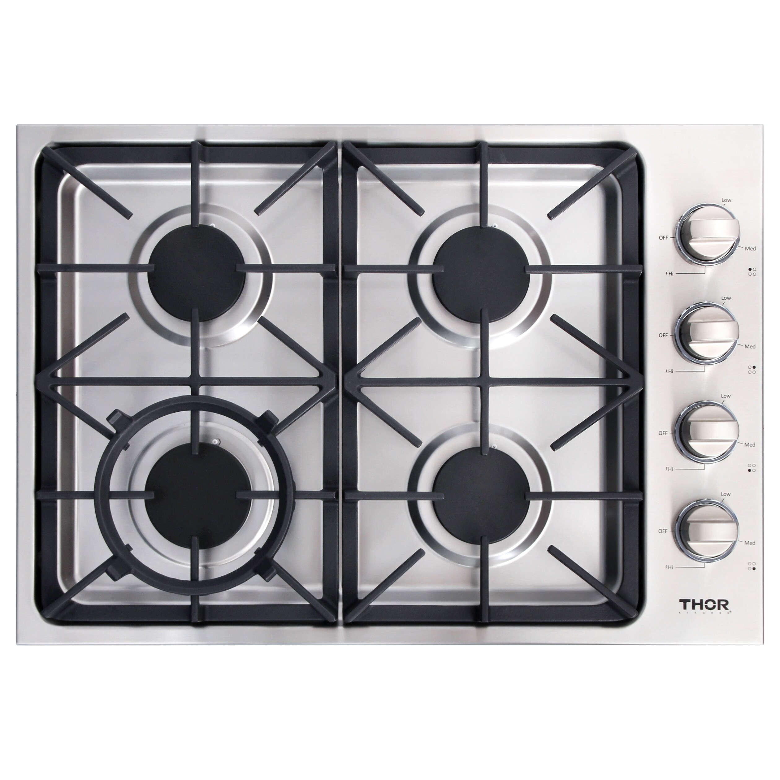 30 Inch Professional Drop-In Gas Cooktop with Four Burners