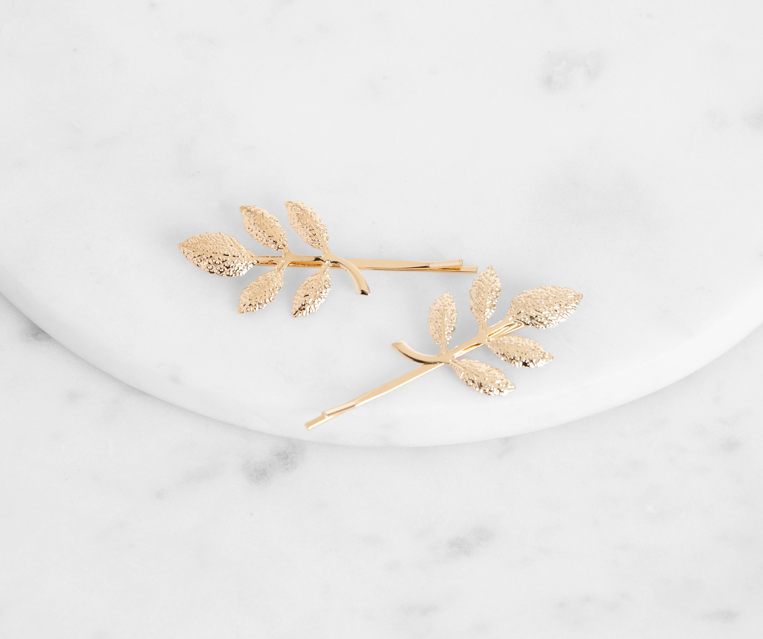 Gold Leaf Bobby Pins 2 Pack