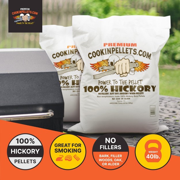 Cookinpellets Premium 100 Percent Natural Flavored Grill Smoker Smoking Hardwood Wood Pellets 40 Pound Bag