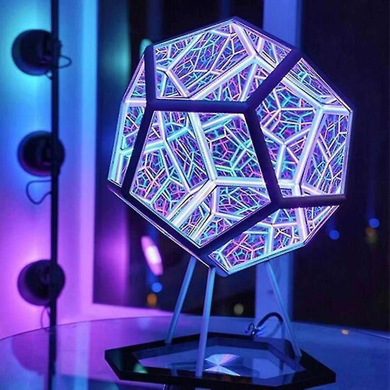 Miman Infinity Dodecahedron Led Night Light For Party， Furniture Decoration Table Lamp