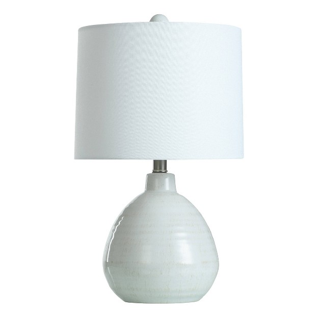 Ceramic Table Lamp White Glaze Stylecraft