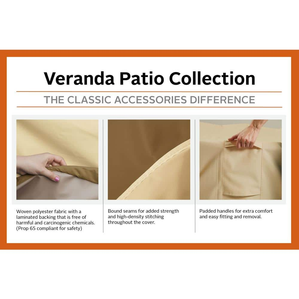 Classic Accessories Veranda 21 in. L x 30 in. W x 21 in. H Outdoor Fire Column Cover 55-796-031501-00