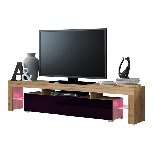 Milano 200 Modern 79-inch TV Stand with 16 Color LEDs