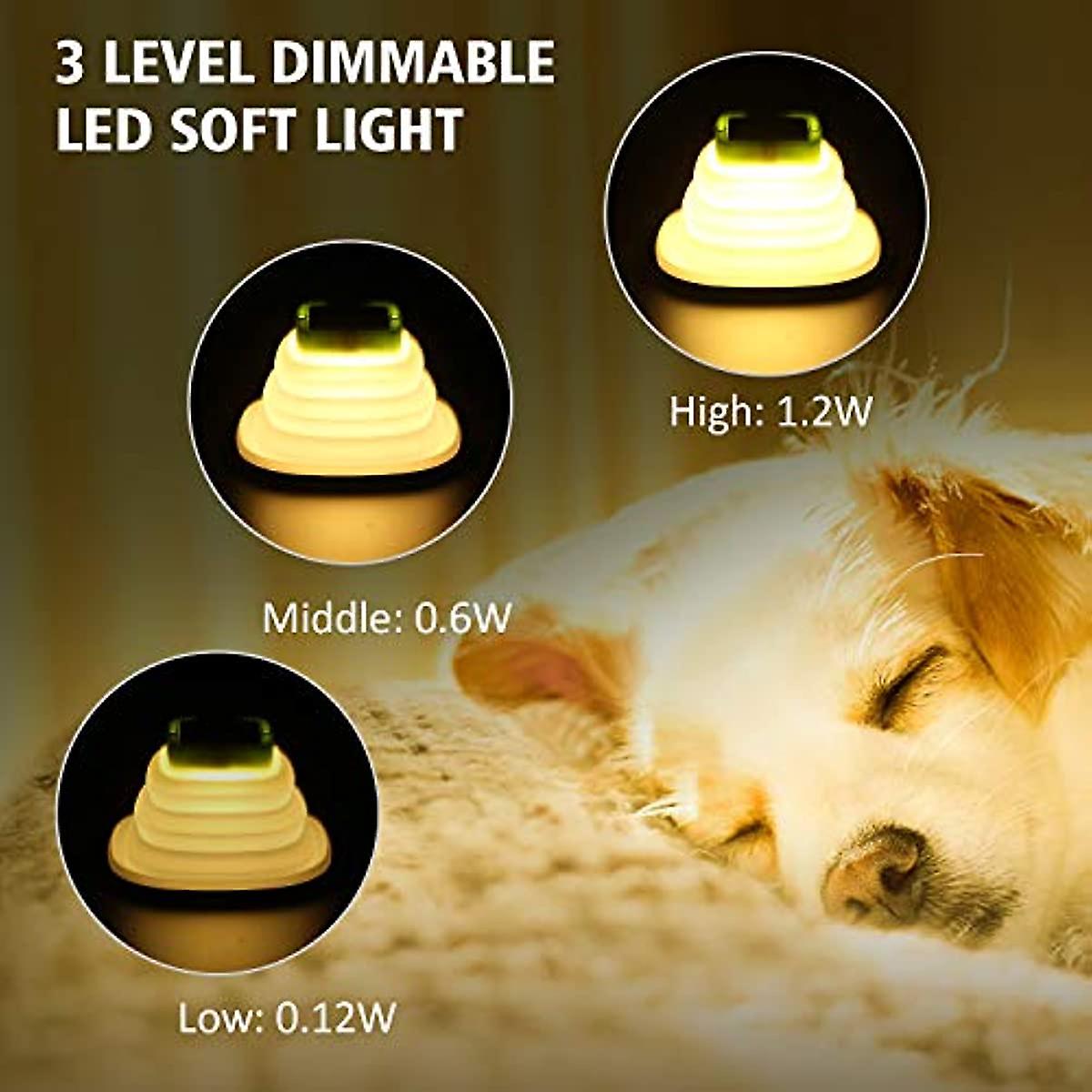 Collapsible Led Lantern Camping Light Warm White Waterproof Solar Usb Rechargeable 3 Dimming Modes Flashlight For Home Camp Hiking Fishing Emergencies