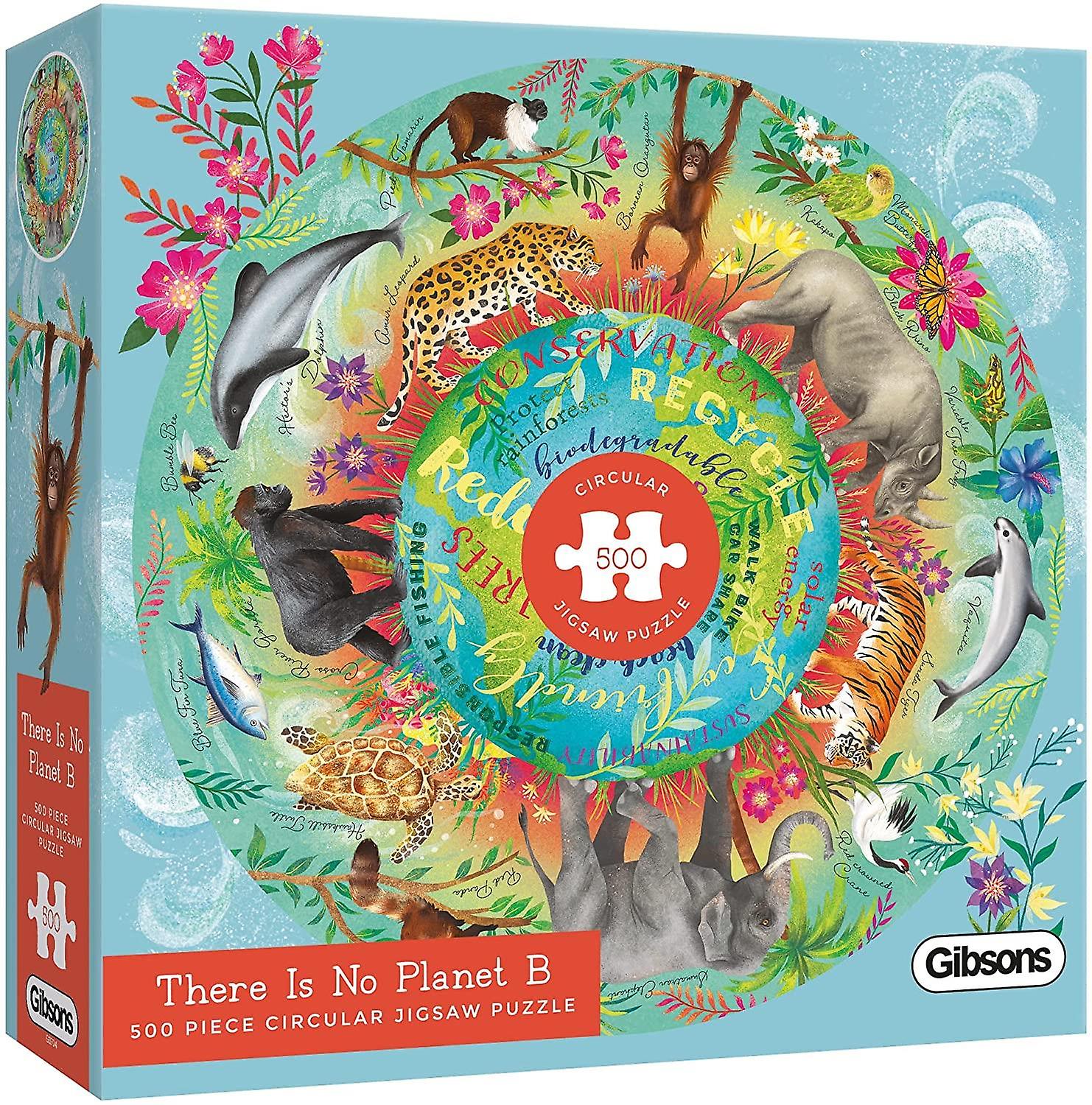 Gibsons There is No Planet B Circular Jigsaw Puzzle (500 Pieces)