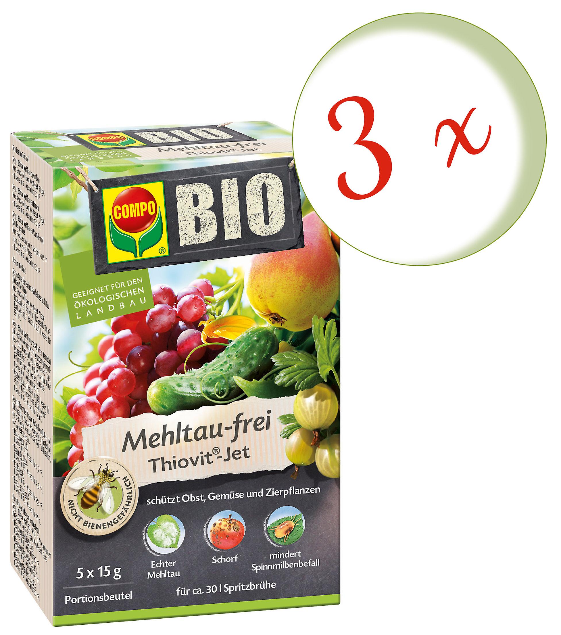 3 x COMPO BIO Mehltau-frei Thiovit Jet??， 75 g