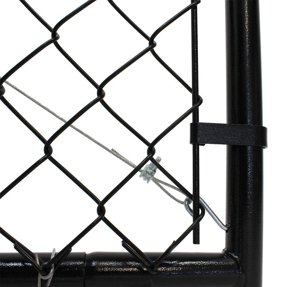 4 ft. H Adjustable Walk Gate Kit Square Corner Frame - Black CL 014519