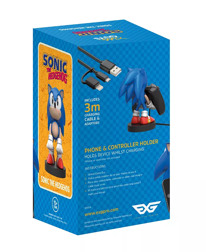 Exquisite Gaming Cable Guy Controller and Phone Holder Classic Sega Sonic