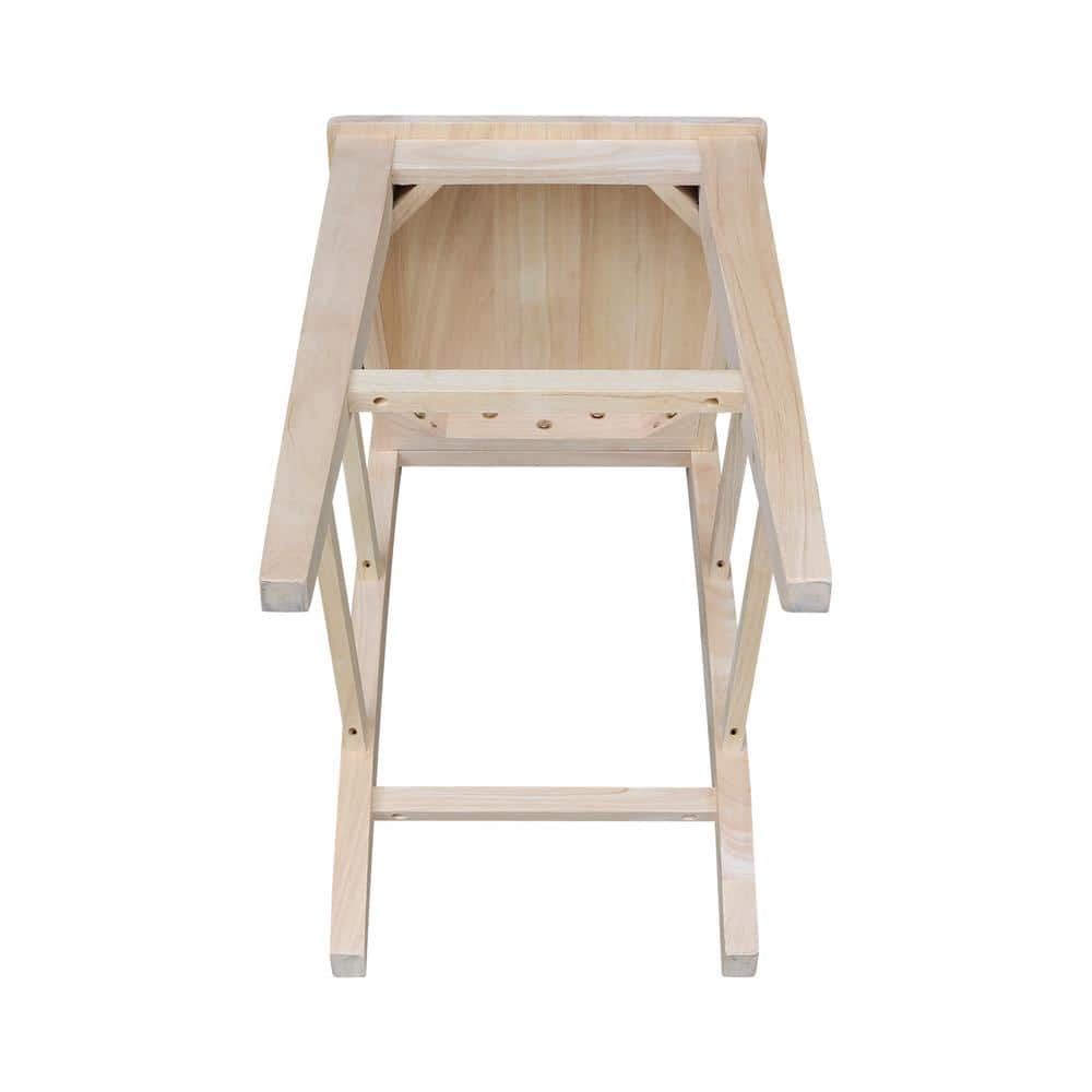 International Concepts Canyon 30 in. H Unfinished Solid Wood Bar Stool S-473