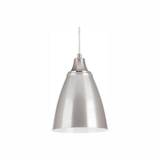 Progress Lighting Pure Integrated LED Collection 1-Light Brushed Nickel Cord Hung Mini Pendant with Metal Shade P5175-0930K9