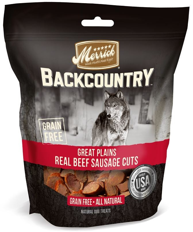 Merrick Backcountry Great Plains Grain Free Real Beef Sausage Cuts Dog