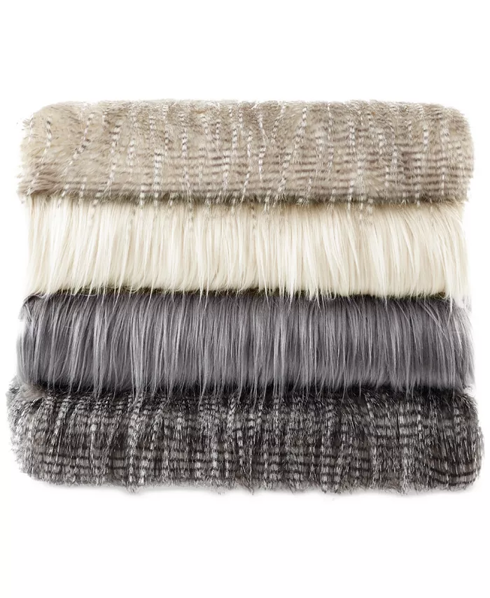 Madison Park Edina Faux-Fur Throw， 50