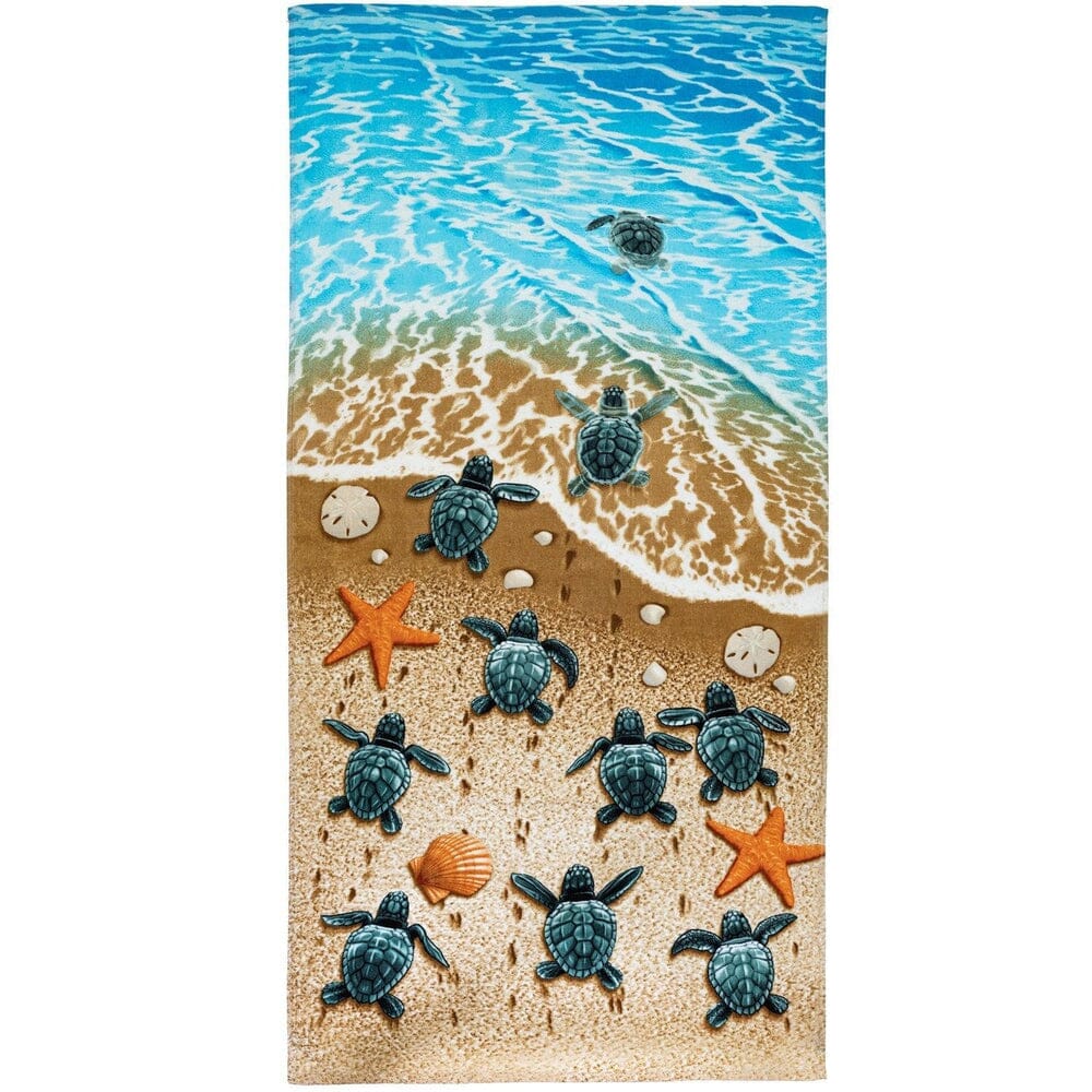 Turtles on the Beach Super Soft Plush Cotton Beach Bath Pool Towel