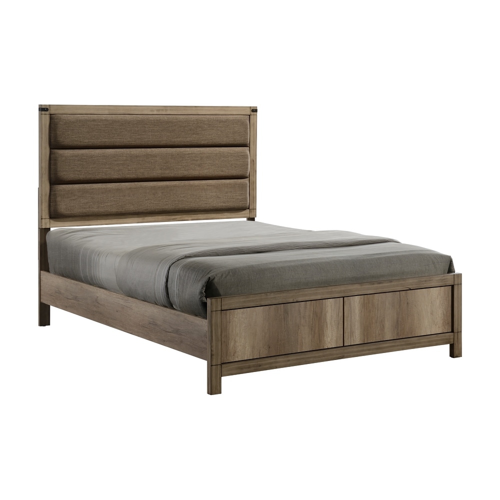 Terrence Melamine Fabric Upholstered Panel Bed