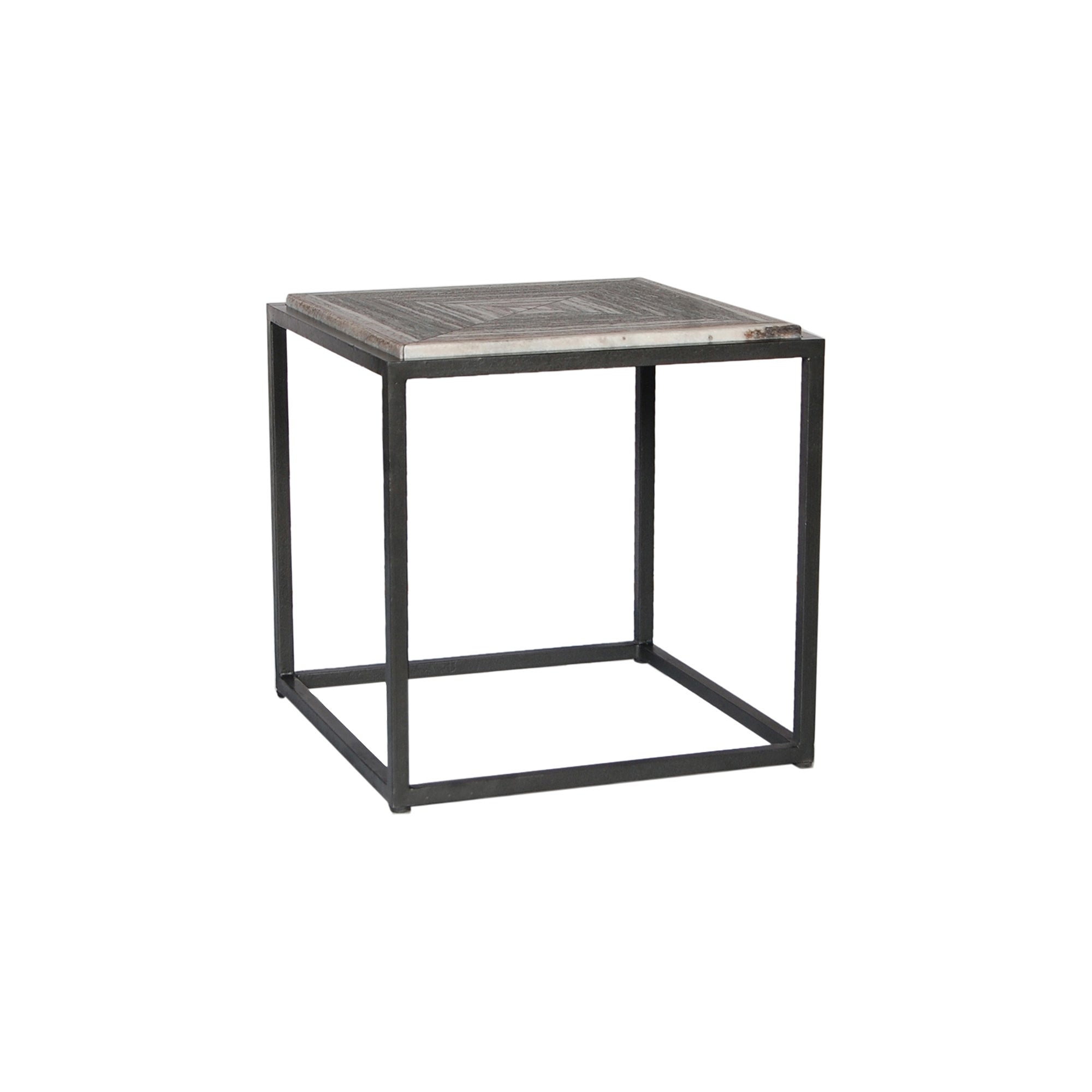 Aurelle Home Willow Marble Contemporary Side Table - 20 x 20 x 20 - 20 x 20 x 20