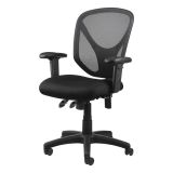 MFTC 200 Ergonomic Mesh Mid-Back Task Chair， Black， BIFMA Certified