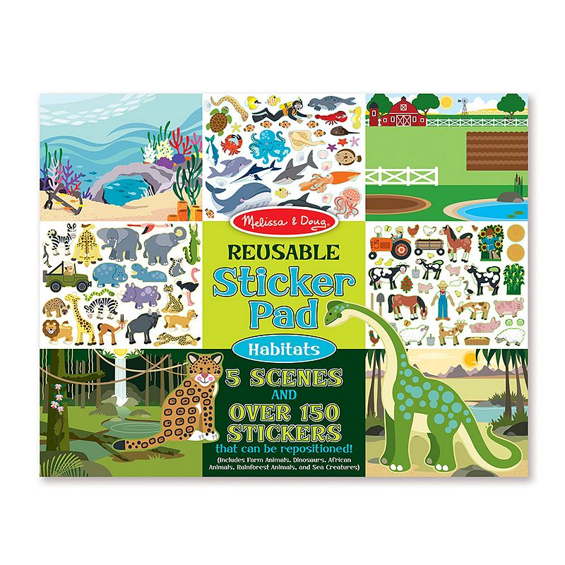 Melissa and Doug Reusable Sticker Pad: Dress-Up - 165+ Reusable Stickers