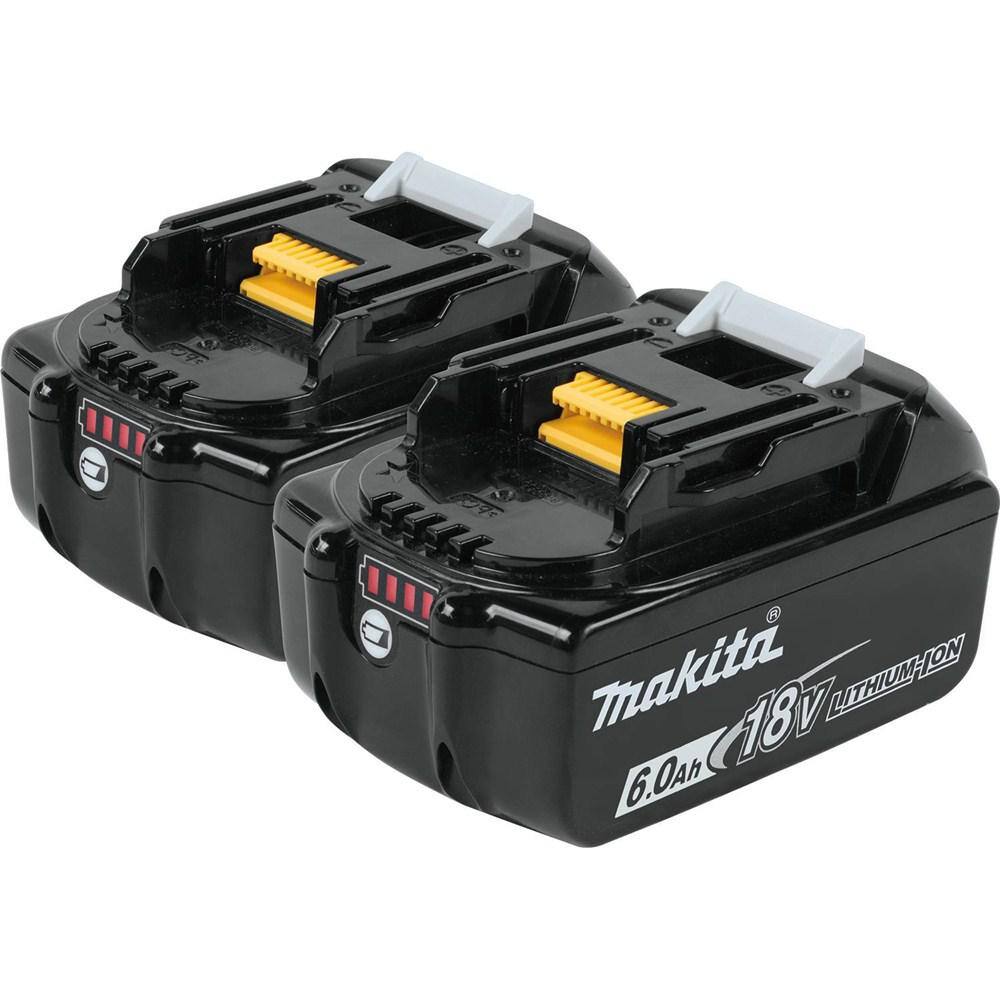 Makita 18V LXT Lithium-Ion 6.0 Ah Battery (2-Pack) BL1860B-2