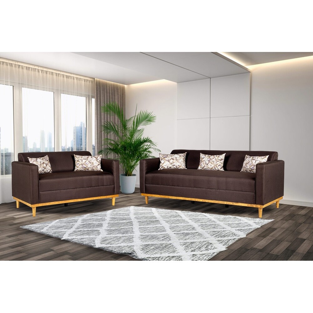 New Classic Furniture Alexer 3 Piece Square Arms Living Room Set