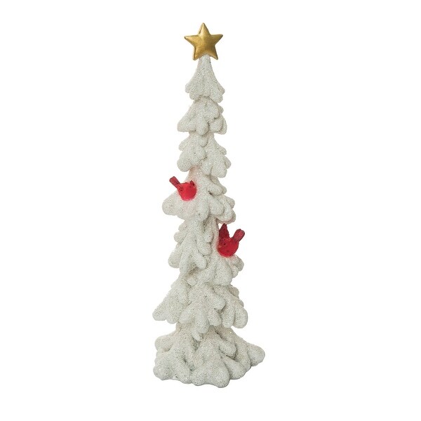 Transpac Resin 13.5 in. Holiday Cardinal Tree