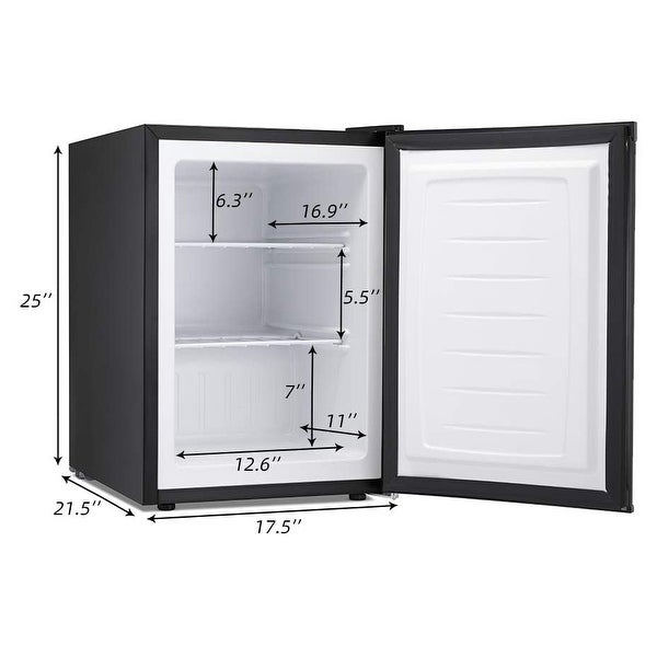 2.1 Cu.ft Compact Upright Freezer with Reversible Single Door