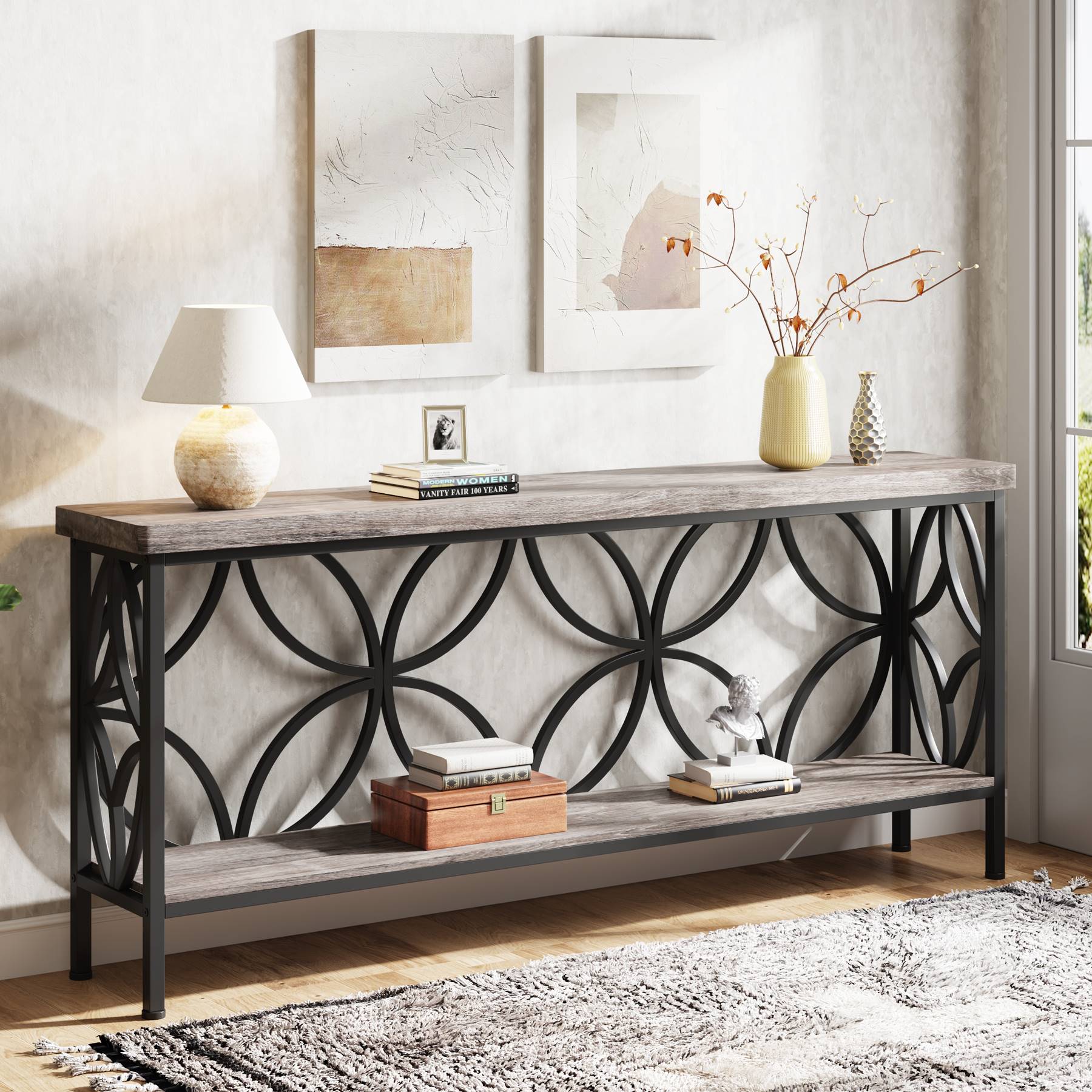 2-Tier Console Table, 70.9