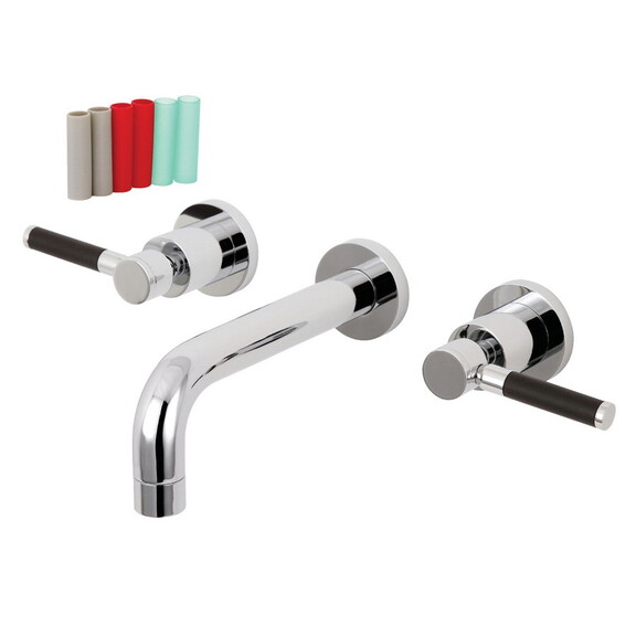 Kingston Brass Kaiser 2 Handle Wall Mount Bathroom...