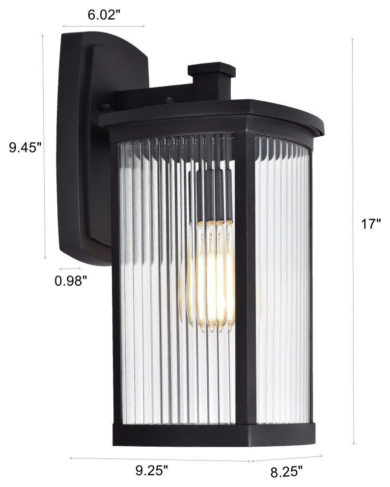 CHLOE Lighting EVIE Transitional 1 Light Textured Black Outdoor Wall Sconce   Transitional   Outdoor Wall Lights And Sconces   by CHLOE Lighting  Inc.  Houzz