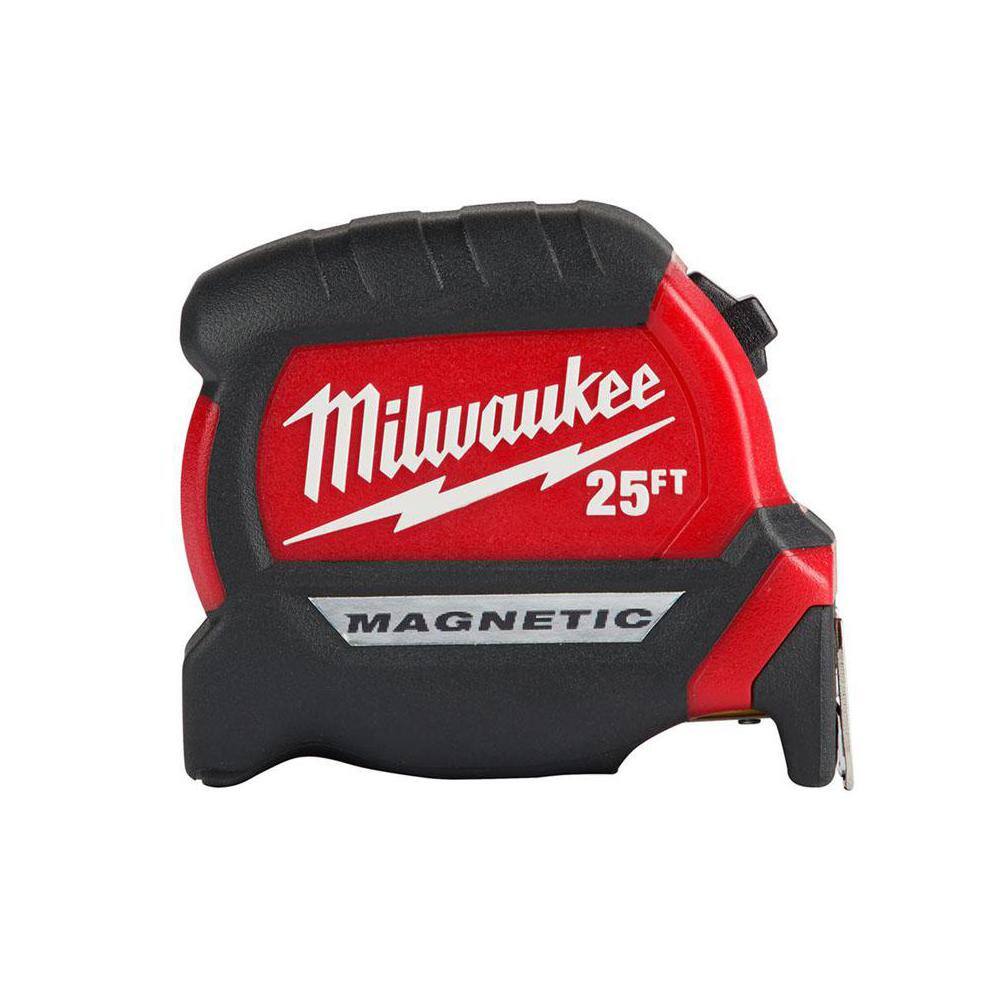 MW 25 ft. x 1-116 in. Compact Magnetic Tape Measure with 15 ft. Reach 48-22-0325