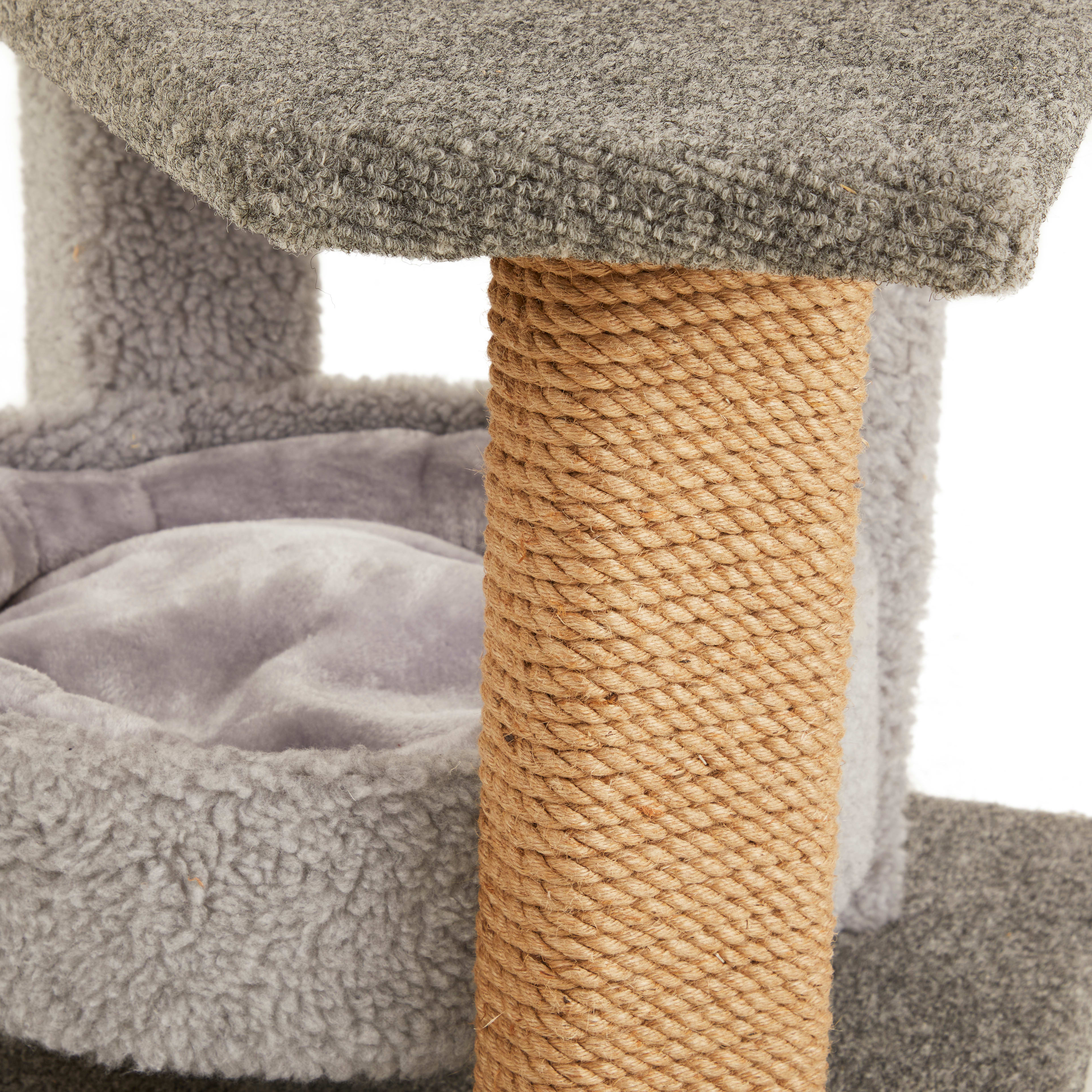 EveryYay Lookout Loft 4-Level Cat Tree Perch with Beds， 43