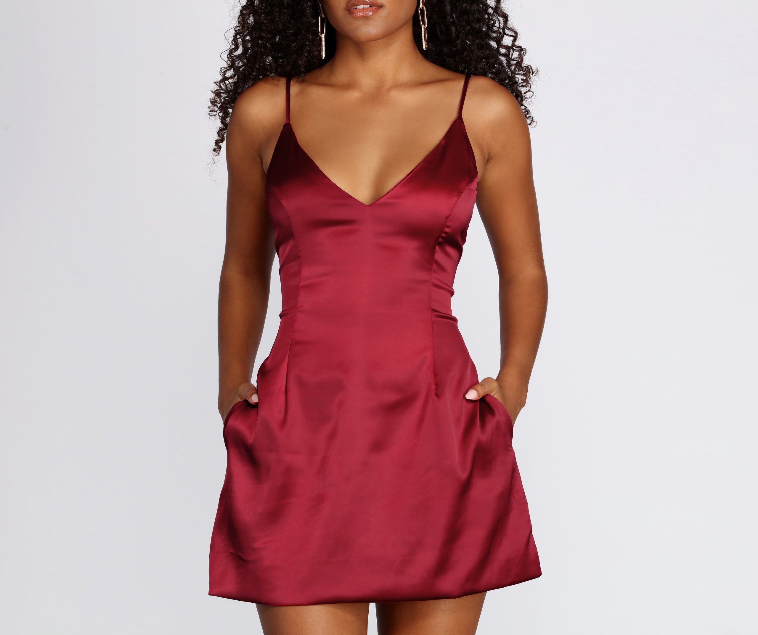 Satin Chic Mini Dress