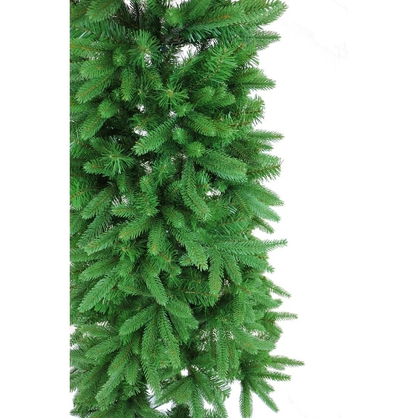 Fraser Hill Farm 7.5 Ft. Carmel Pine Slim Artificial Christmas Tree