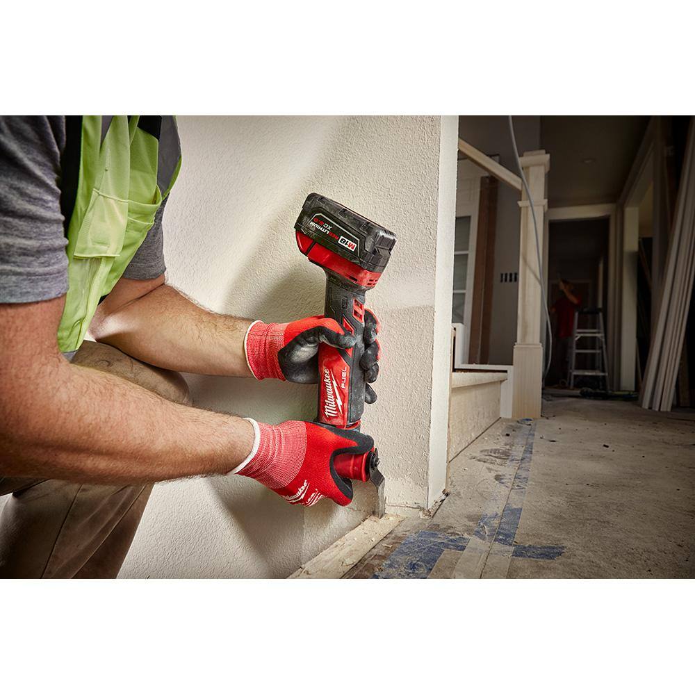 MW M18 FUEL 18V Lithium-Ion Cordless Brushless Oscillating Multi-Tool with Drywall Cut Out Tool (2-Tool) 2836-20-2627-20