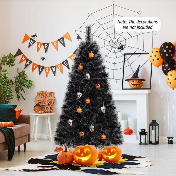 Costway 6/7/8 FT Halloween Tree with 362/572/860 Branch Tips Frosted