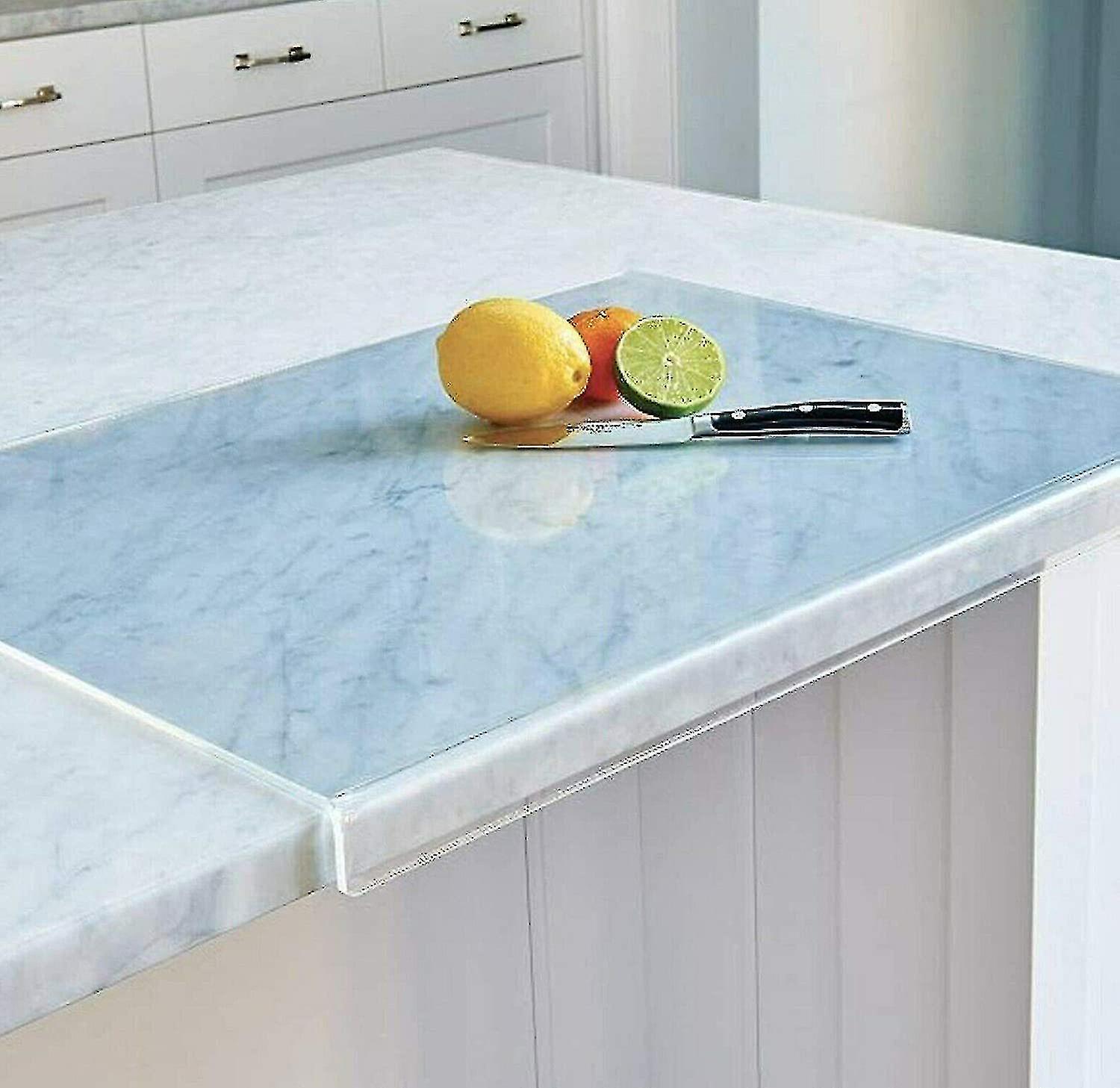 Kitchen Accessories Kitchen Countertop With Acrylic Cutting Board， Countertop With Transparent Cutting Board With Edges， Countertop Protector， Home An