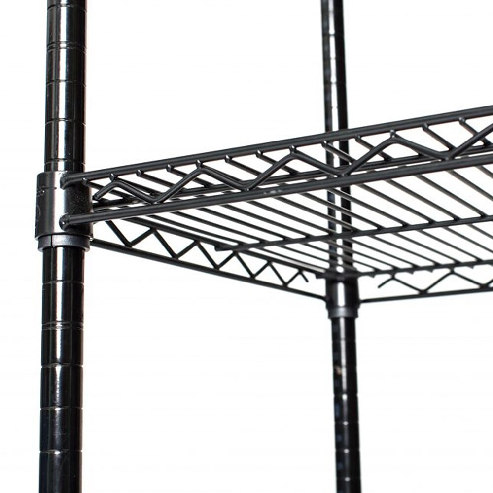 5 Tier NSF Certified Steel Wire Shelving with Wheels