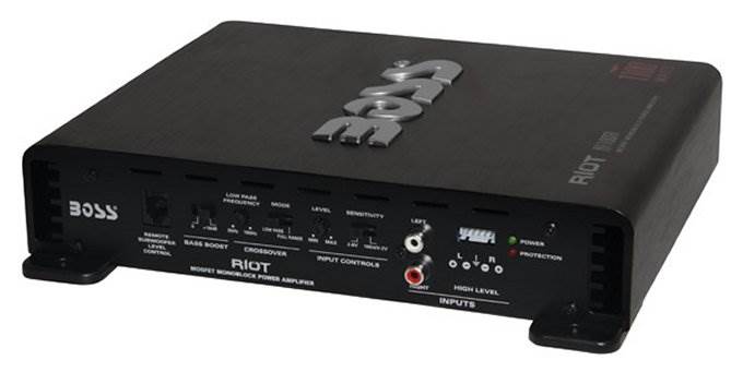 2) BOSS AUDIO Riot R1100M 1100W Mono Car Power Amplifier Amp +Sub Bass Remote