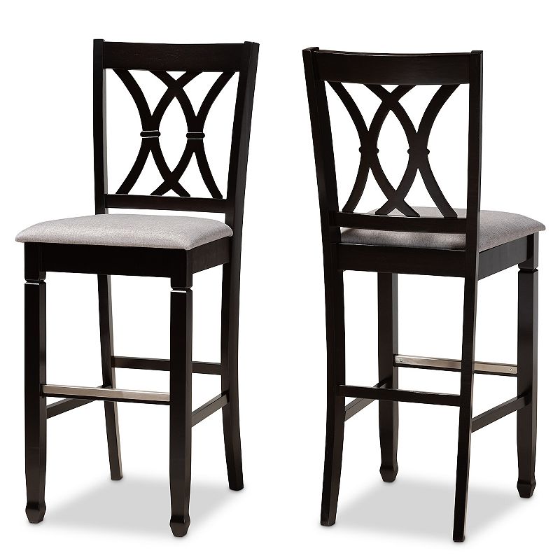 Baxton Studio Calista Bar Stool 2-piece Set