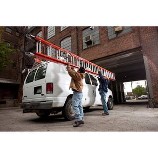 Werner 24 ft. Fiberglass Extension Ladder with 300 lbs. Load Capacity Type IA Duty Rating D6224-2