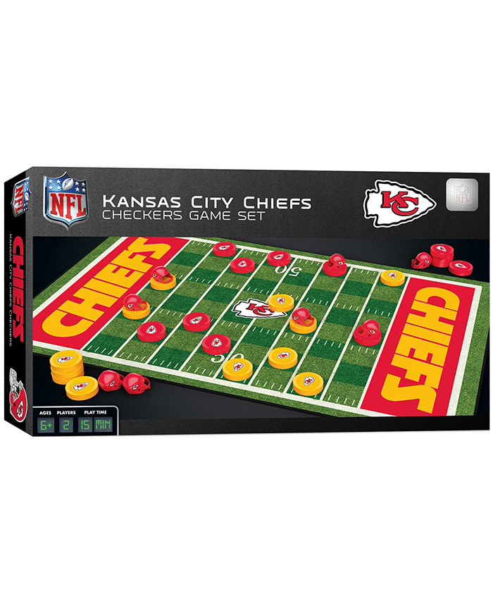 University Games Masterpieces Puzzles NFL Checkers Game Set Kansas City Chiefs