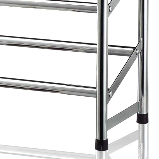 2 Tier Chrome Expandable Shoe Rack